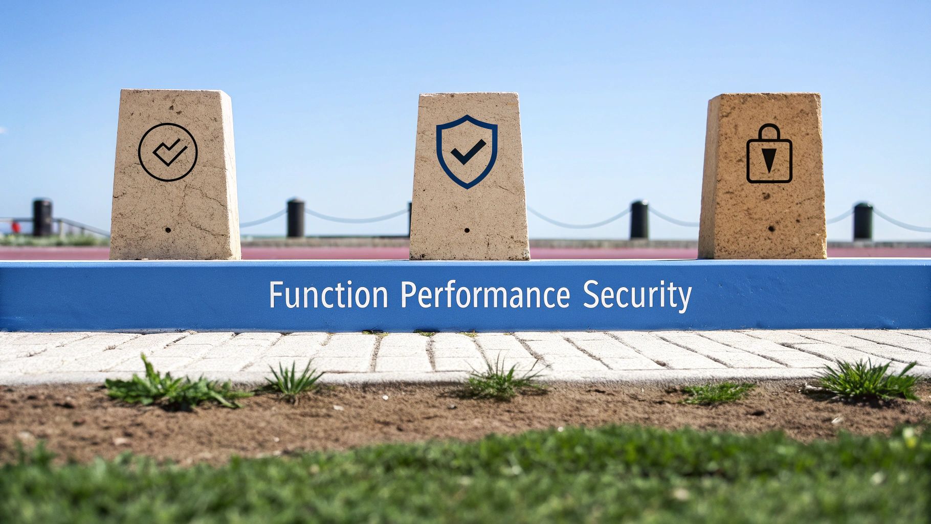 Three pillars representing the different types of web service testing