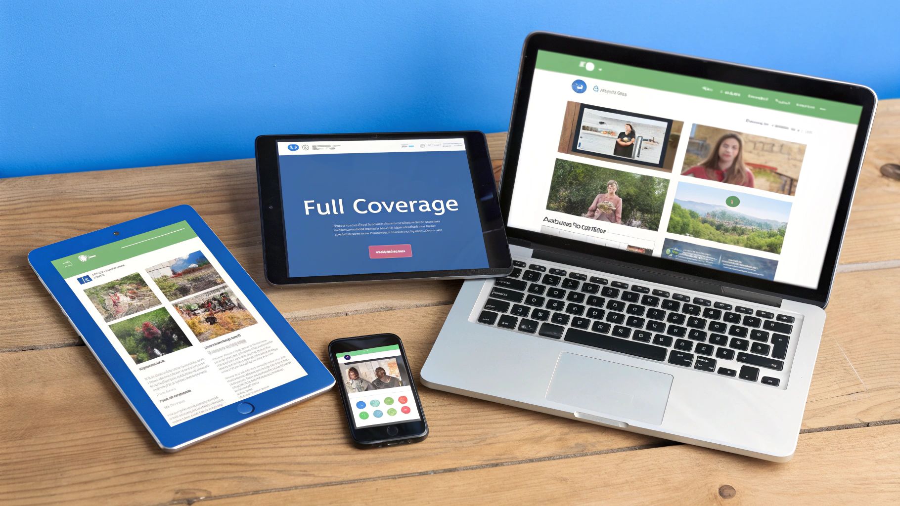 An infographic illustrating the broad scope of test coverage achievable through automation, including various devices, browsers, and operating systems.