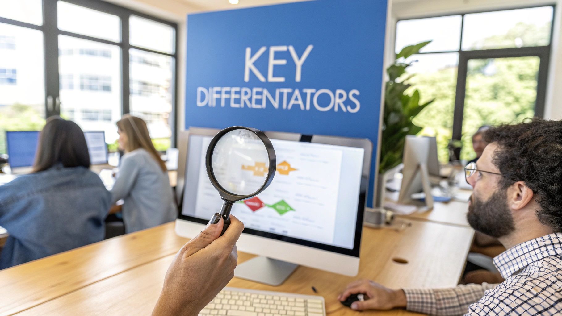 A split image showing a person's hands on a keyboard for manual testing and code on a screen for automated testing.