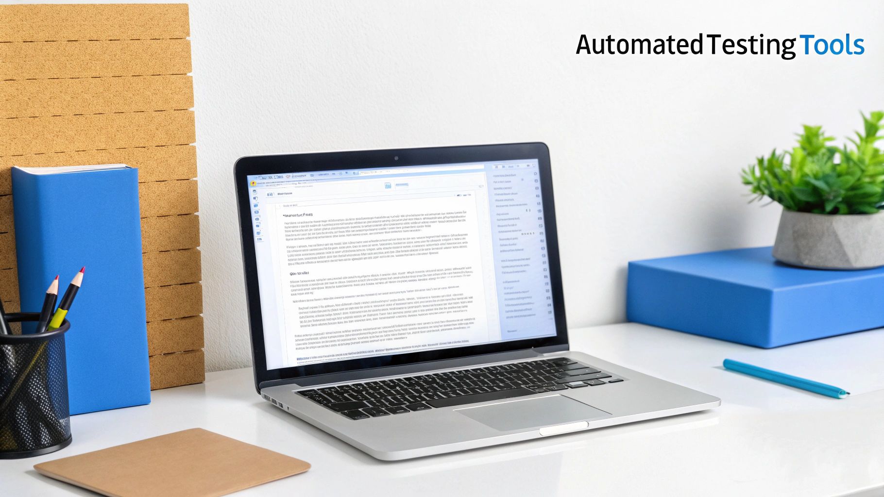 A developer sitting at a desk with multiple monitors, each displaying complex code and analytics, representing the modern testing environment.
