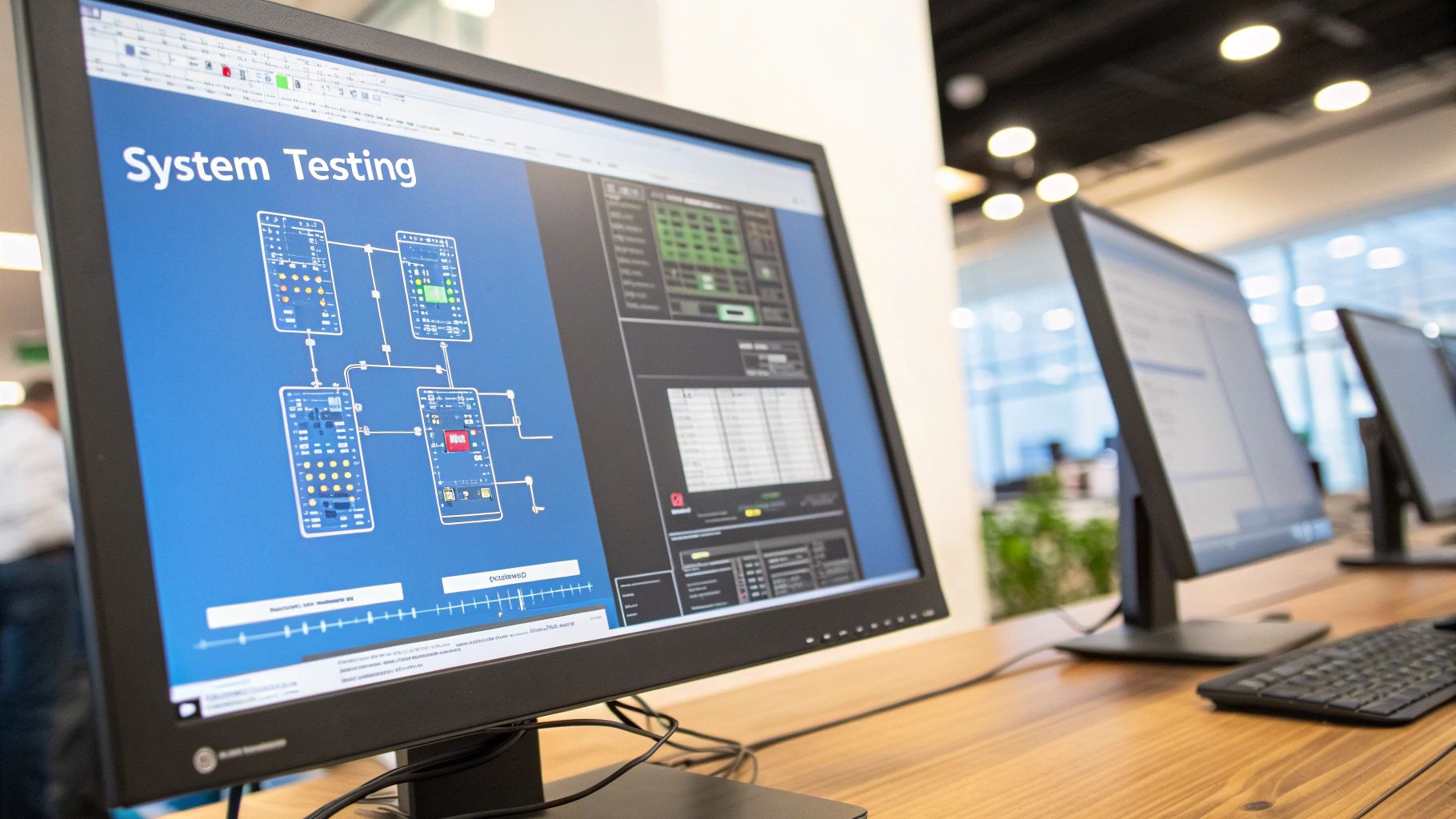 Infographic showing key data about System Testing