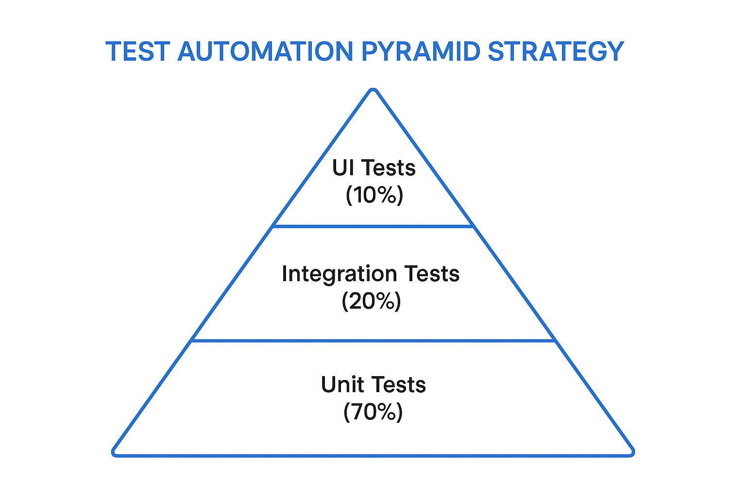 Infographic showing key data about Test Automation Pyramid Strategy