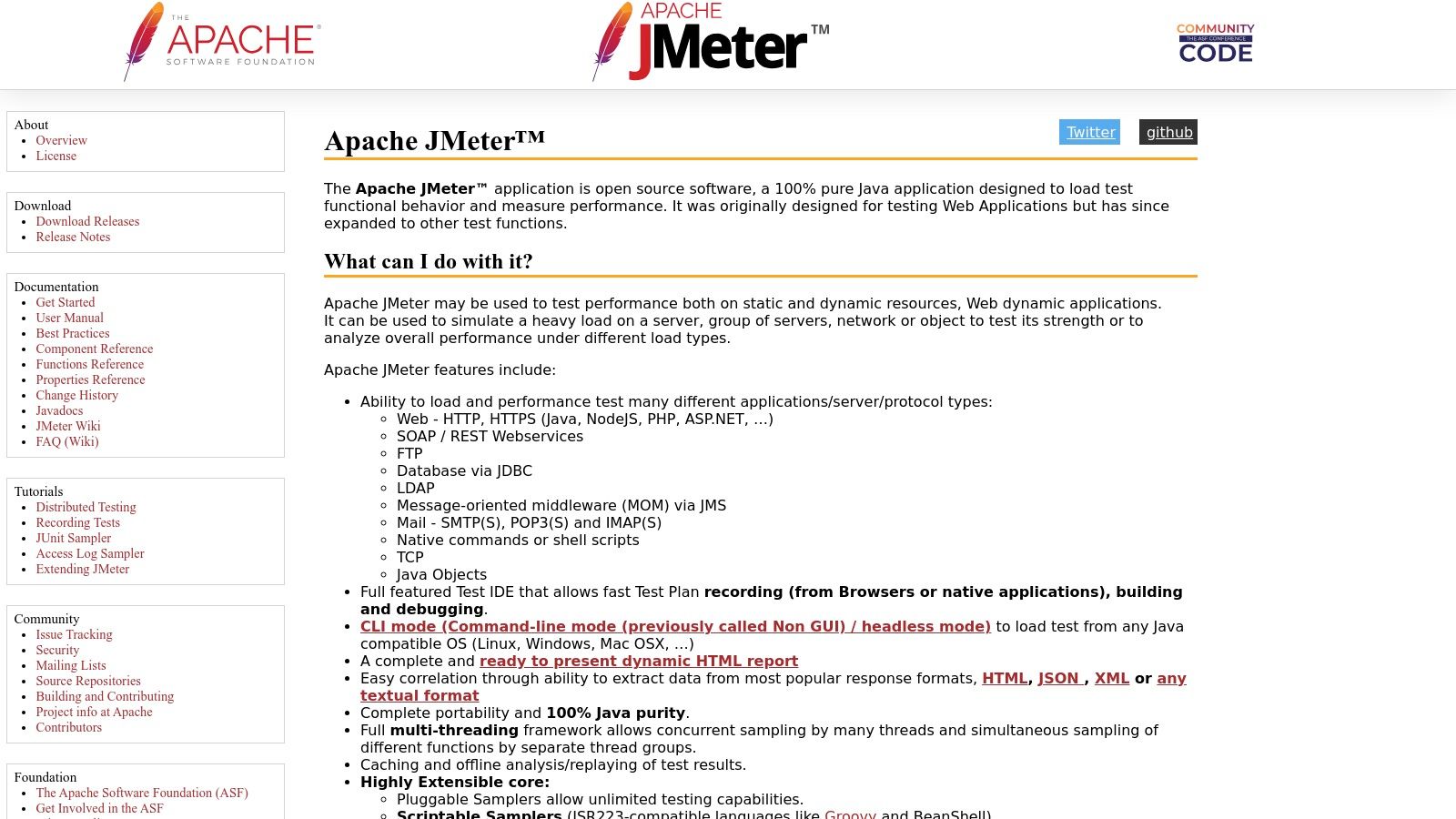 Apache JMeter Official Website