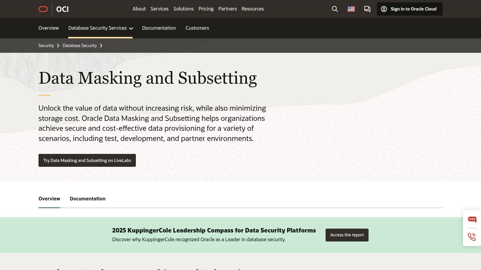 Oracle Data Masking and Subsetting