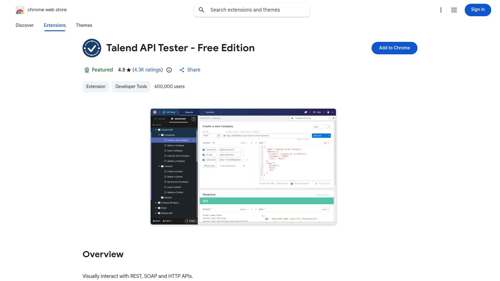 Talend API Tester (Free Edition)