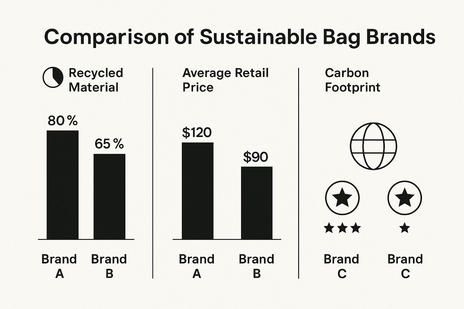 Infographic about sustainable bag brands