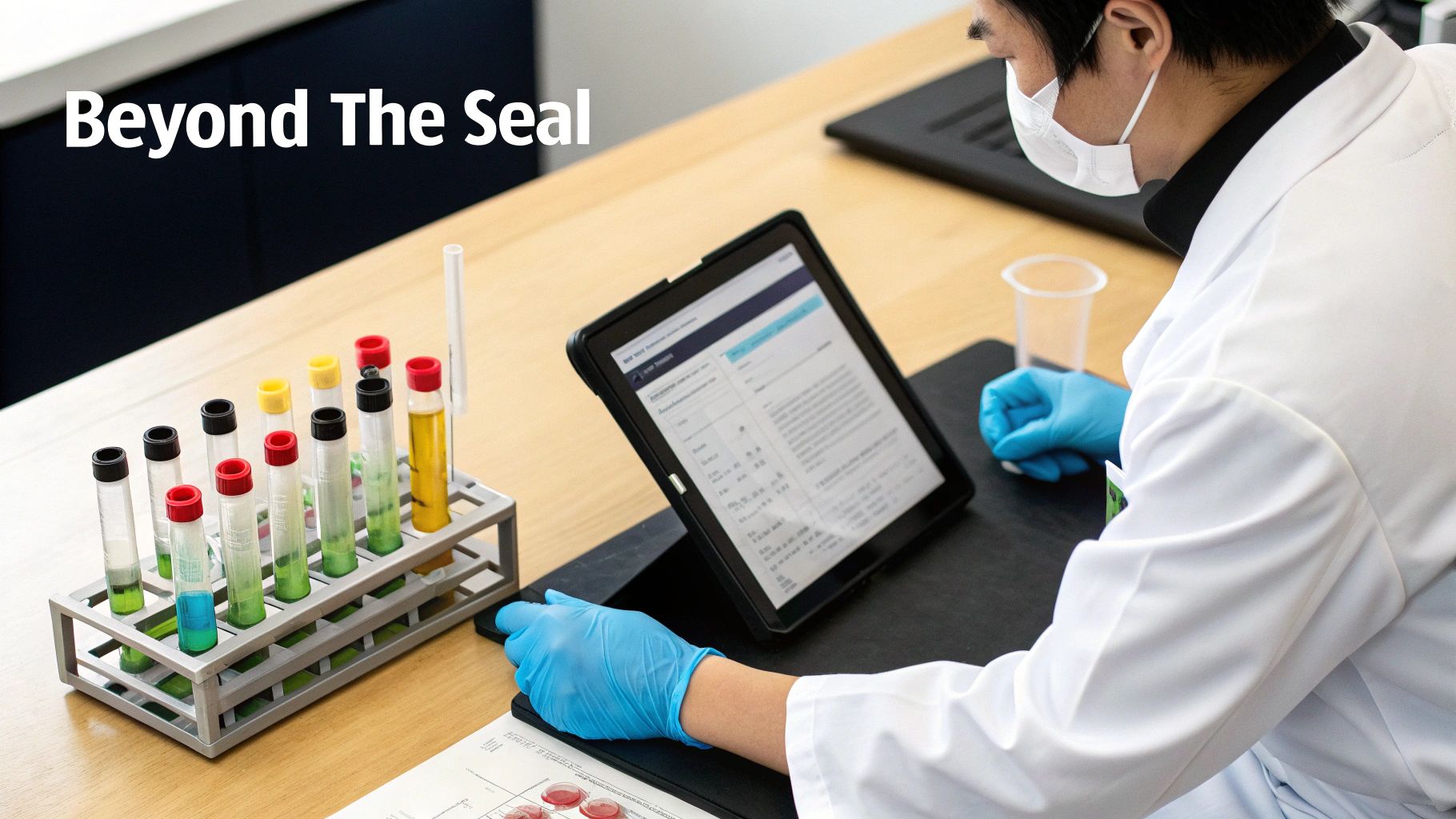 Supplements in a lab setting, representing quality control