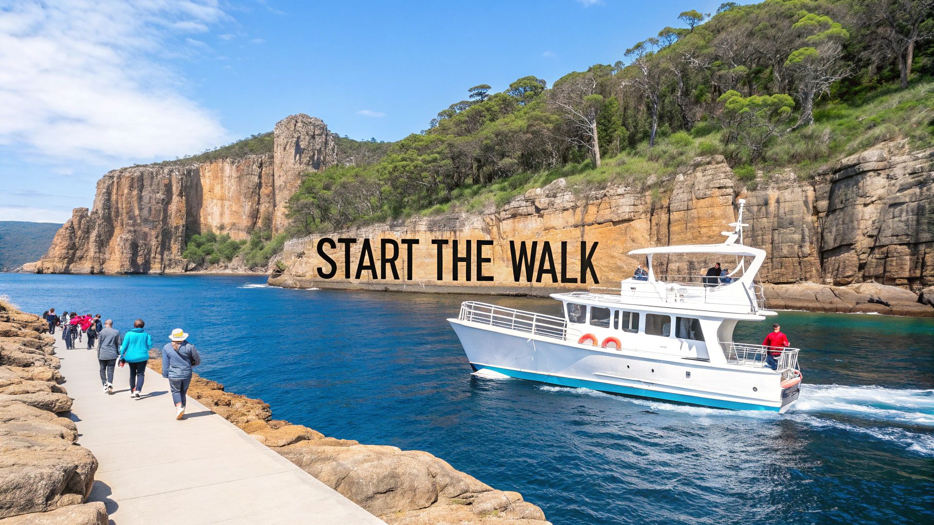 Dramatic coastal cliffs of the 3 Capes Walk in Tasmania