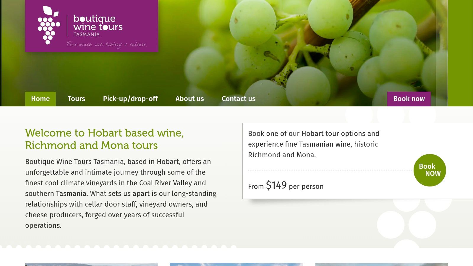 Boutique Wine Tours Tasmania