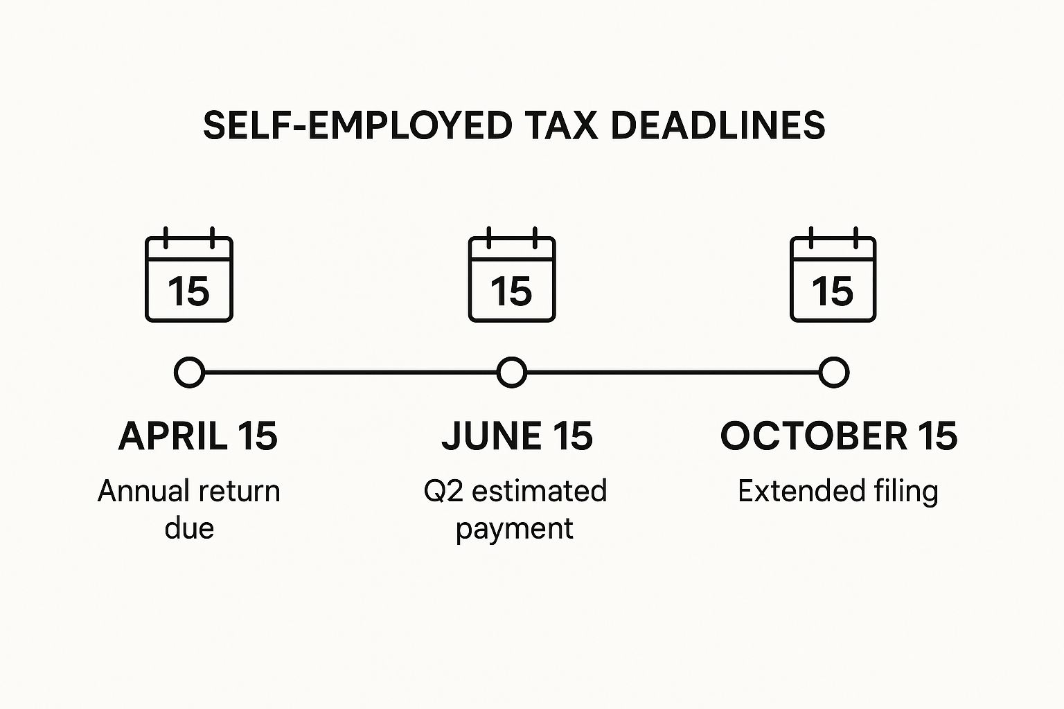 Infographic about self employed tax return deadline