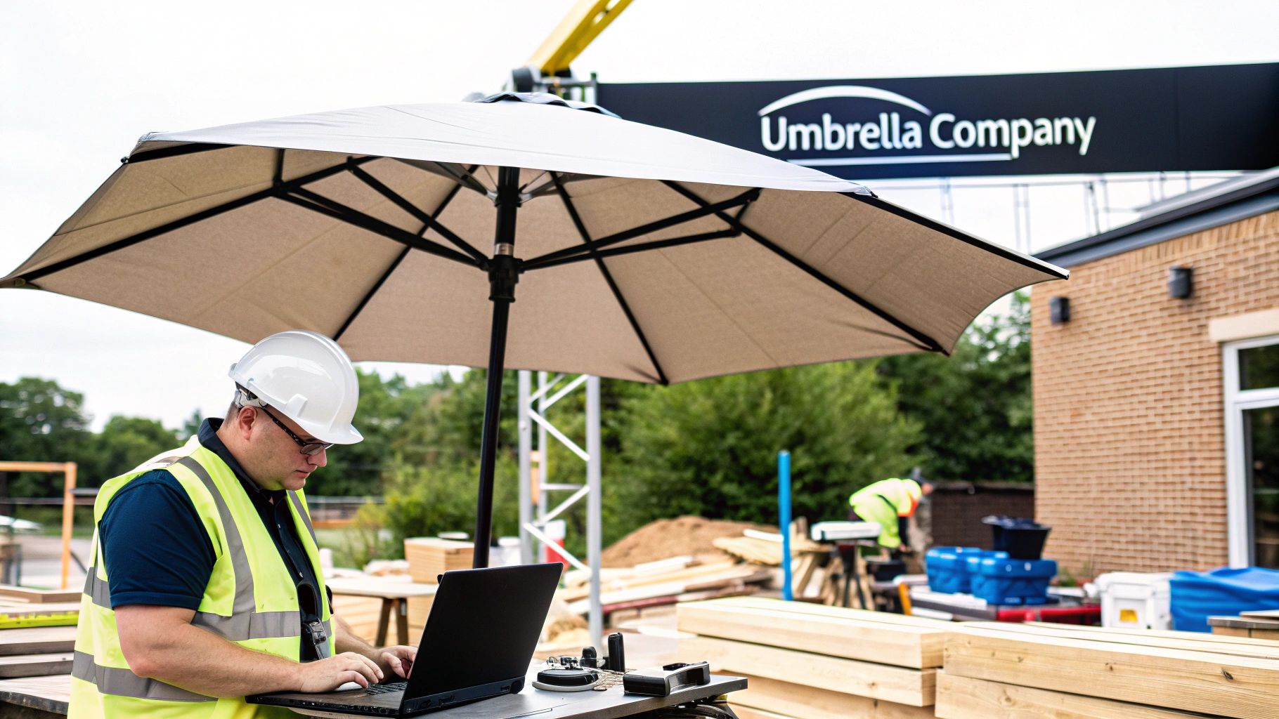 A contractor reviewing documents at a desk, symbolising the administrative ease of an umbrella company
