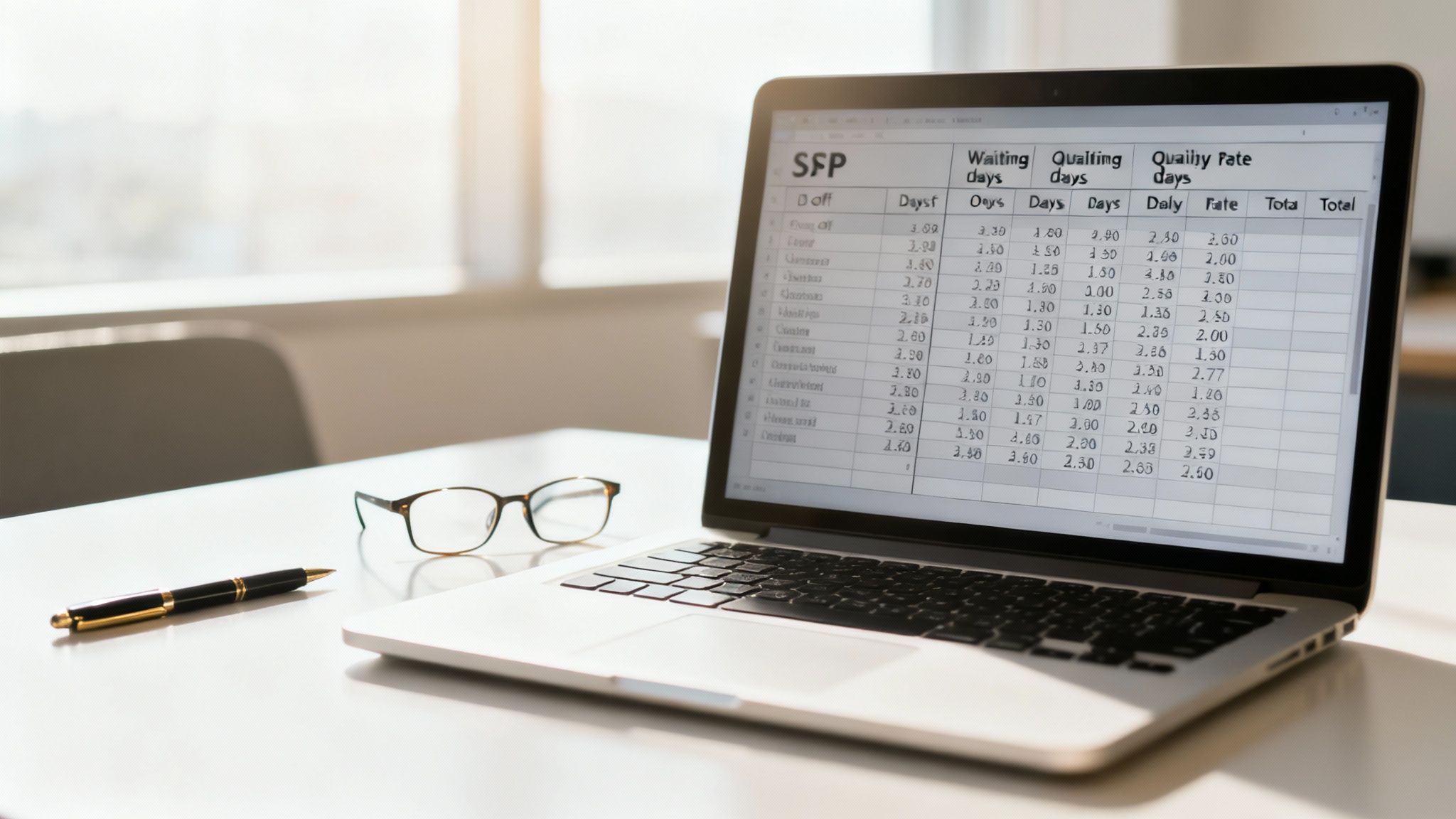 A person using a calculator and writing notes on a pad, with charts in the background, illustrating the process of financial calculation.