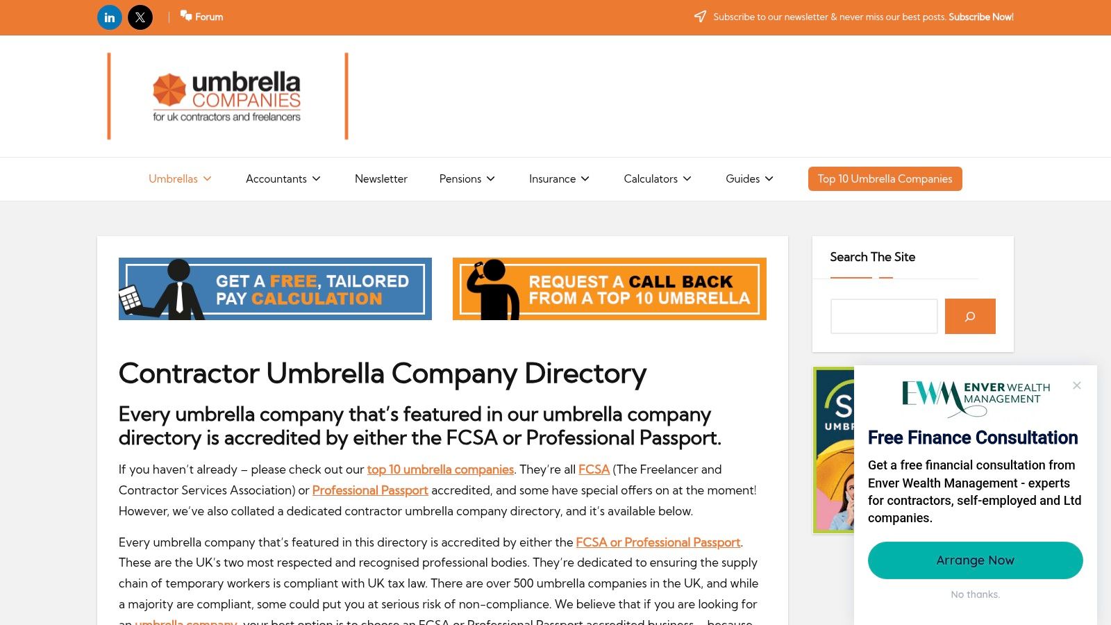 UmbrellaCompanies.org.uk – Contractor Umbrella Company Directory