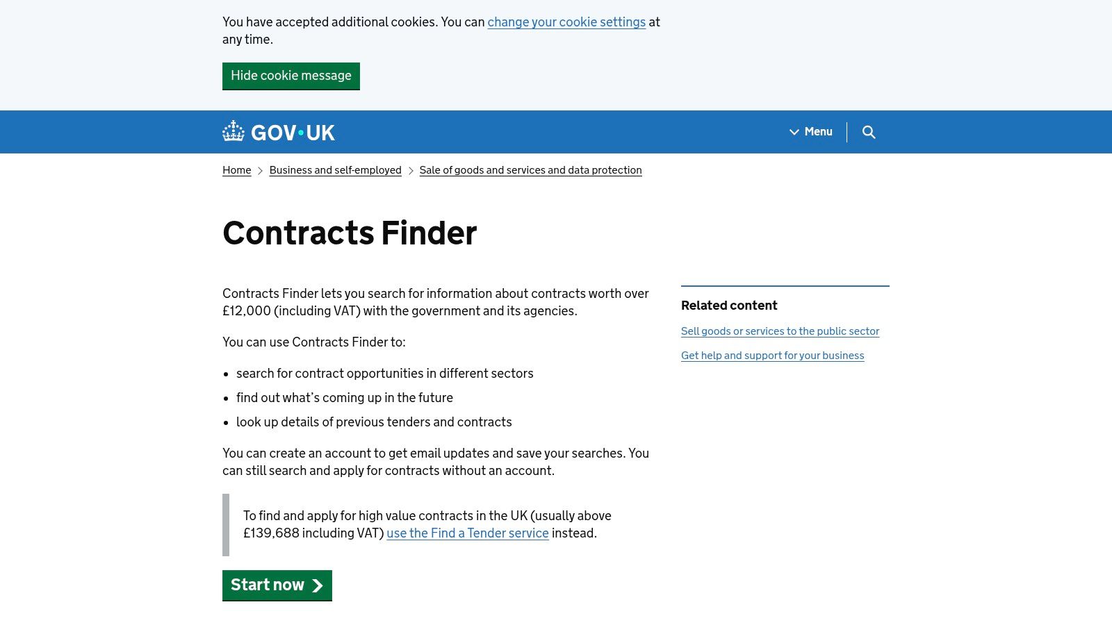 Contracts Finder (GOV.UK)