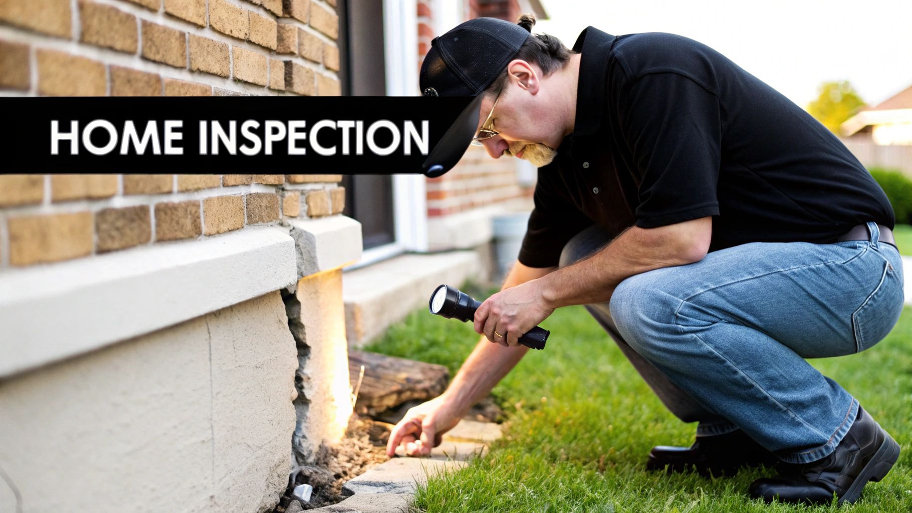 A home inspector examining the electrical panel in a Dallas home