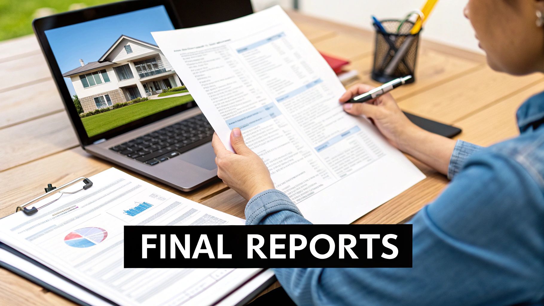 Two professionals reviewing documents at a table, Home Appraisal vs Inspection