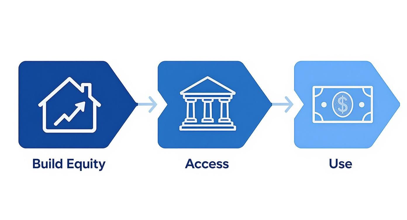 Infographic about what is a home equity line of credit