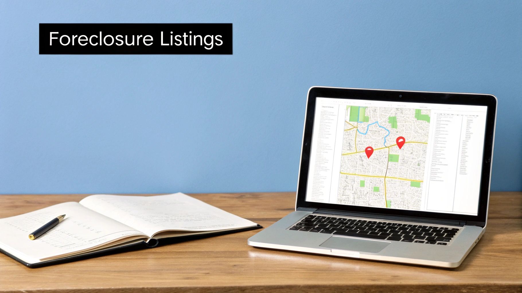 A person using a laptop to search for real estate listings online.