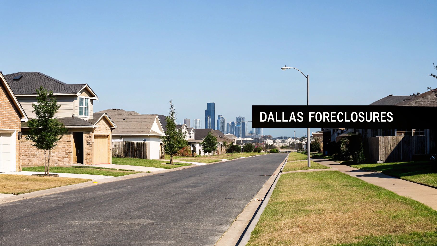 A modern house in Dallas, representing a potential foreclosure property.