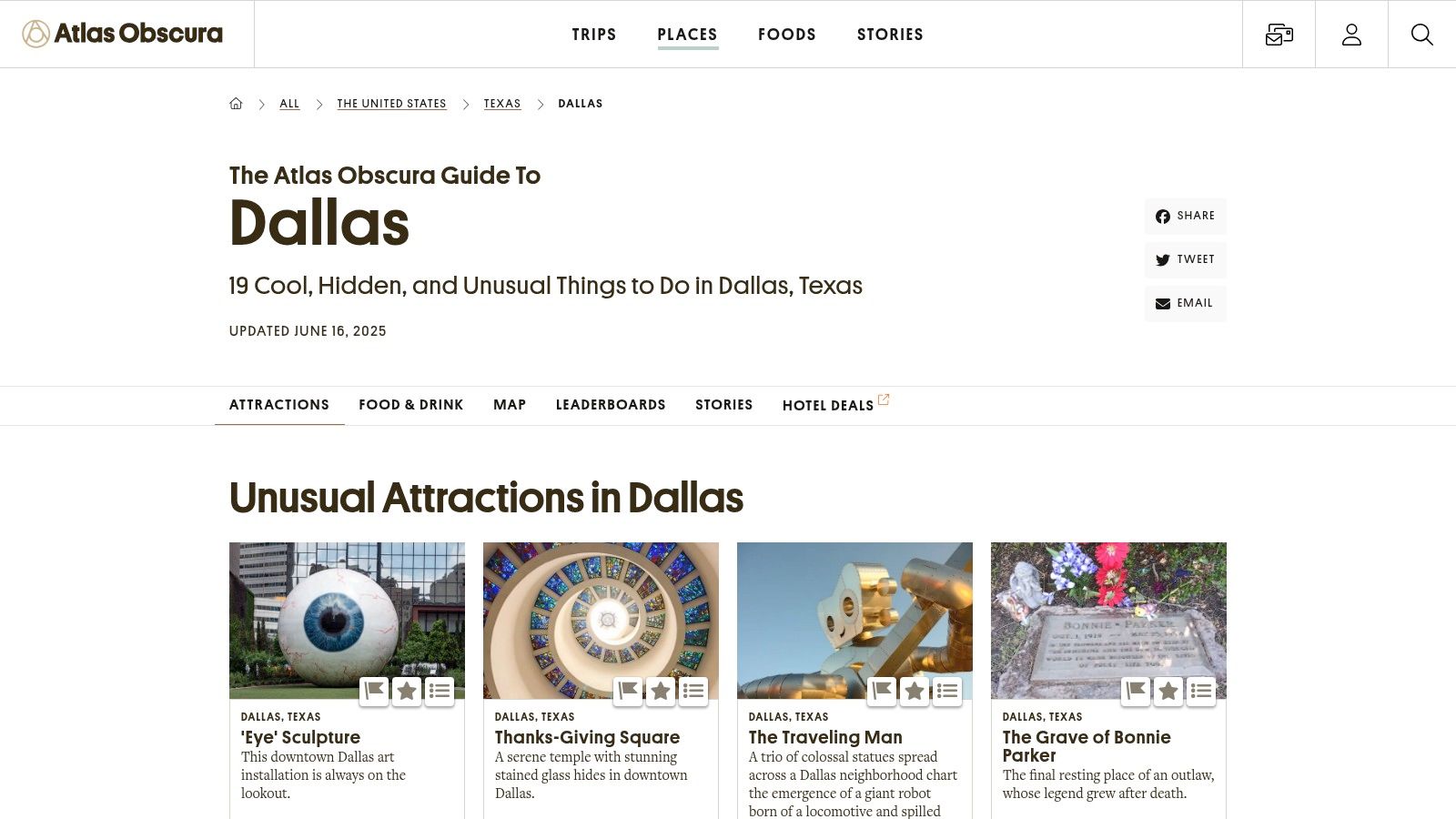 Atlas Obscura – Dallas Guide, hidden gems dallas,
