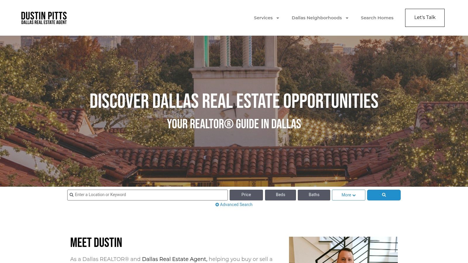 Dustin Pitts REALTOR Dallas Real Estate Agent
