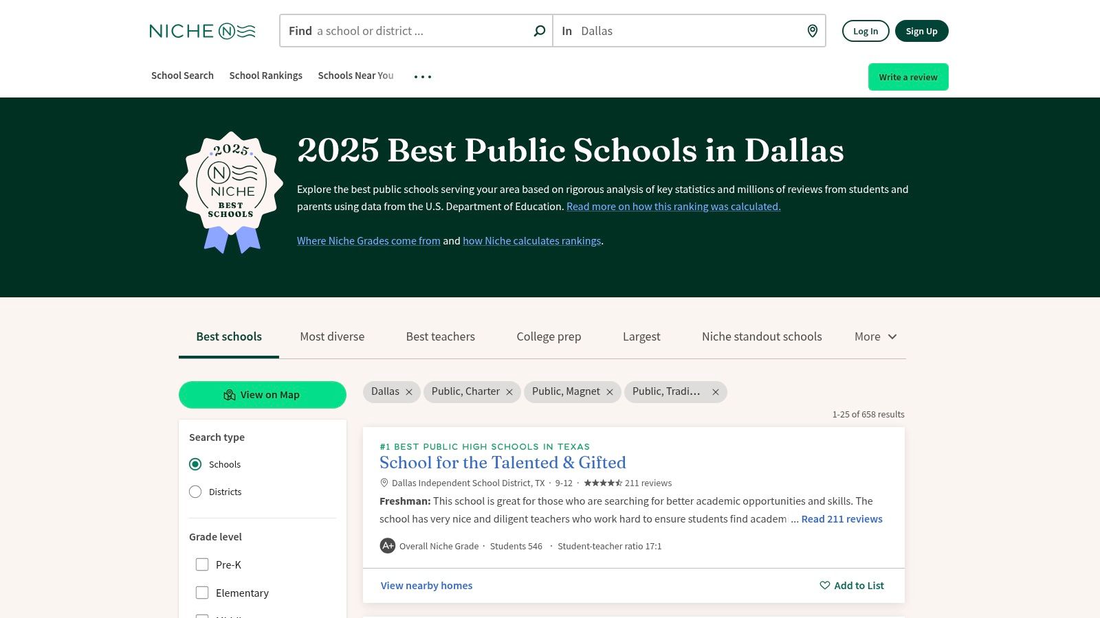 Niche ā Best Schools in Dallas, Schools in Dallas Texas