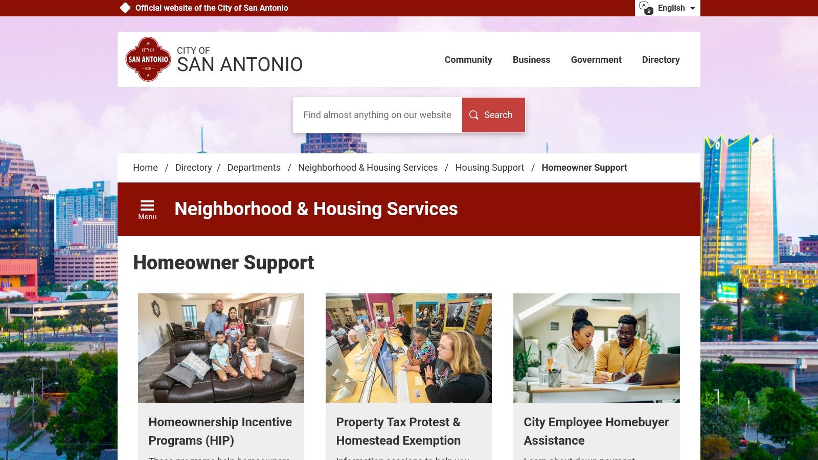 City of San Antonio Homeownership Incentive Program (HIP), Buyer Grants for Dallas