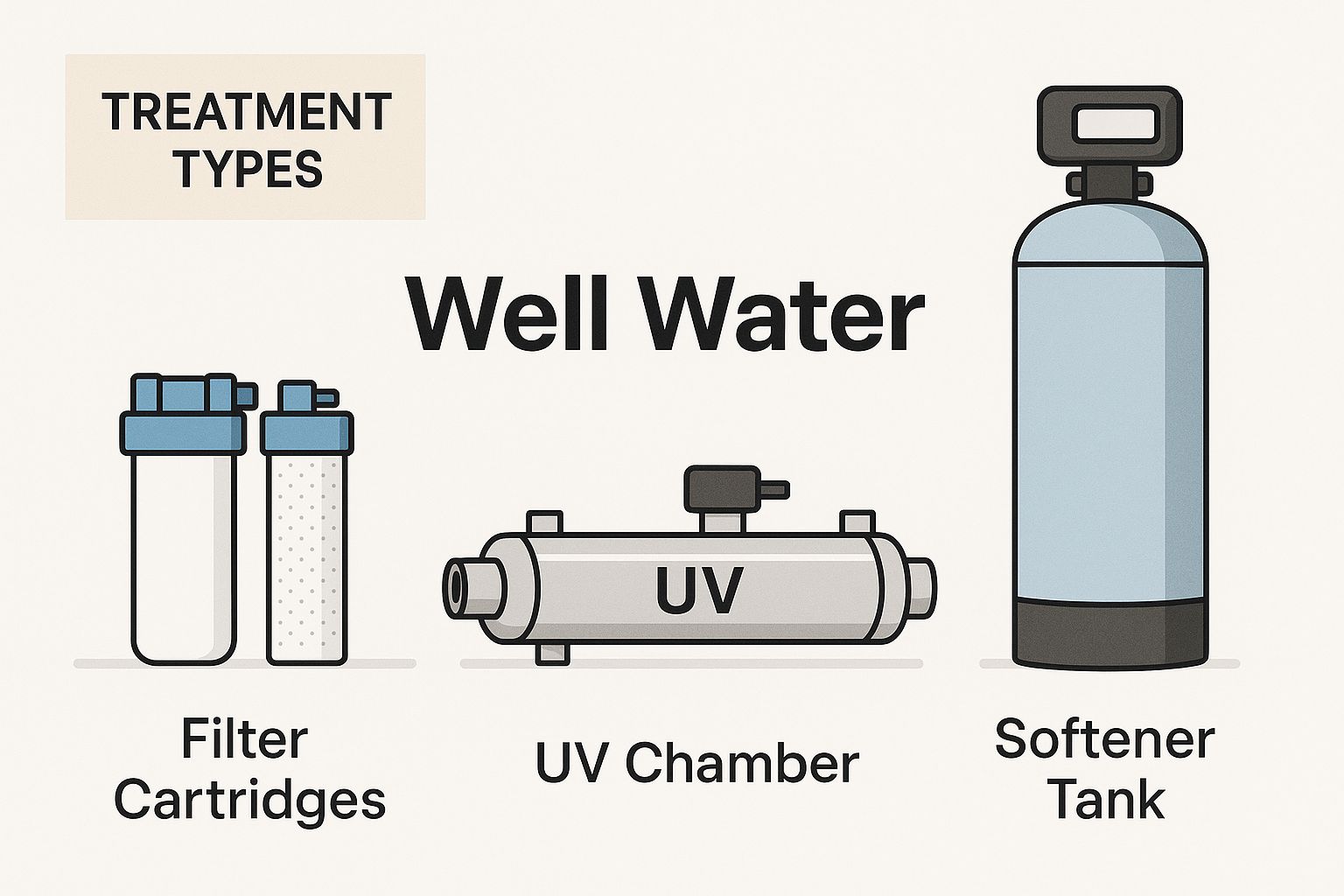 Infographic about best well water treatment systems