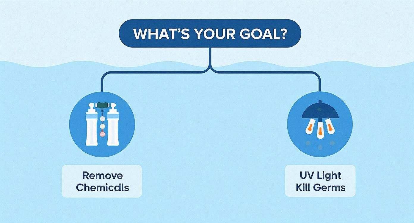 Infographic about water filtration system comparison