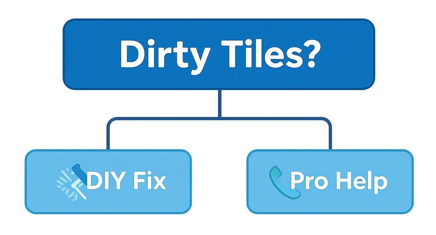 Infographic about how to clean pool tiles