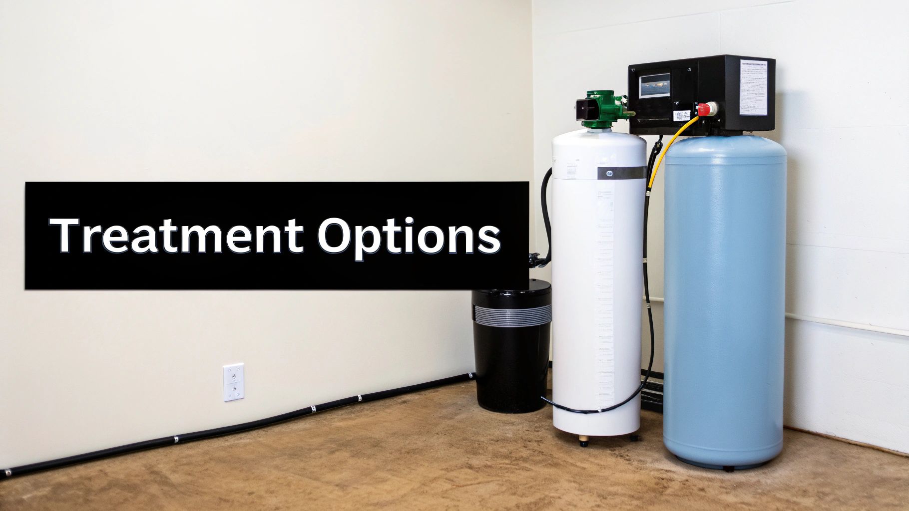 A professional technician inspecting a water treatment system.