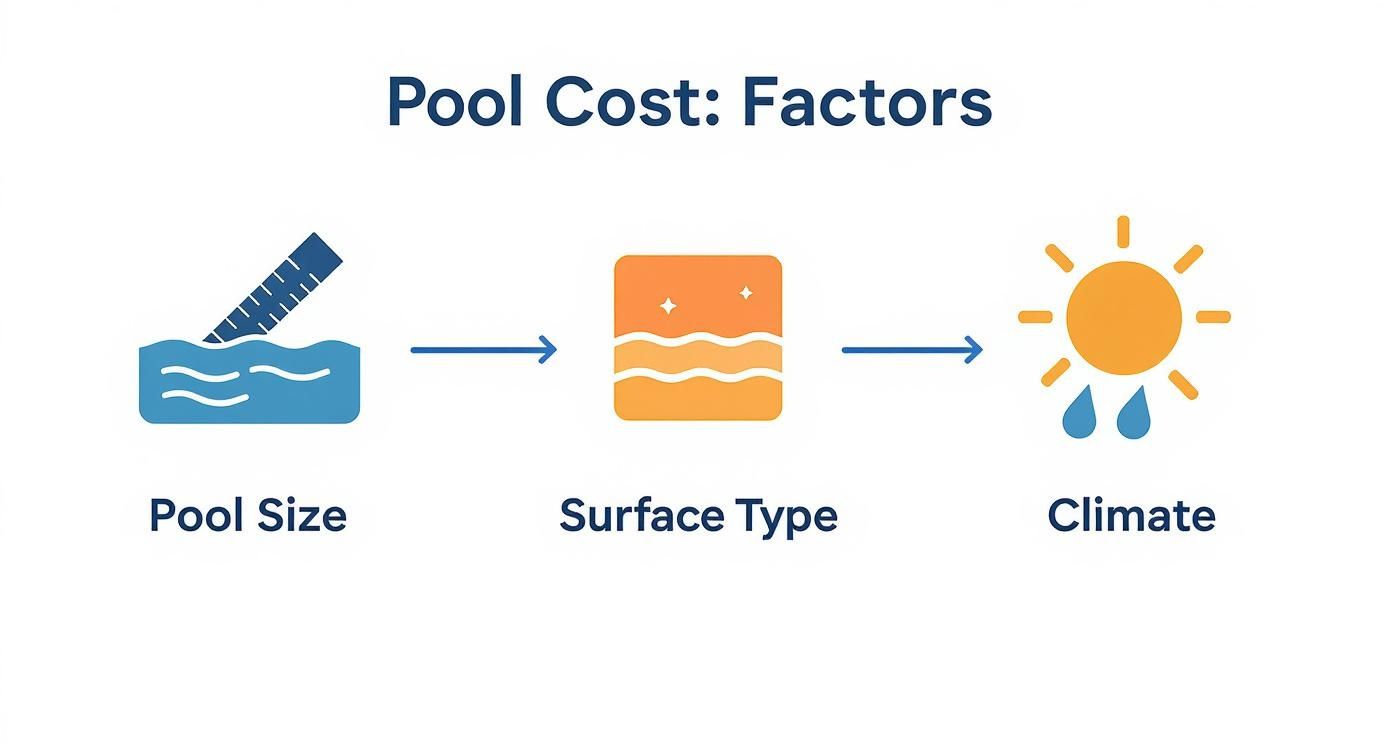 Infographic about average pool maintenance cost