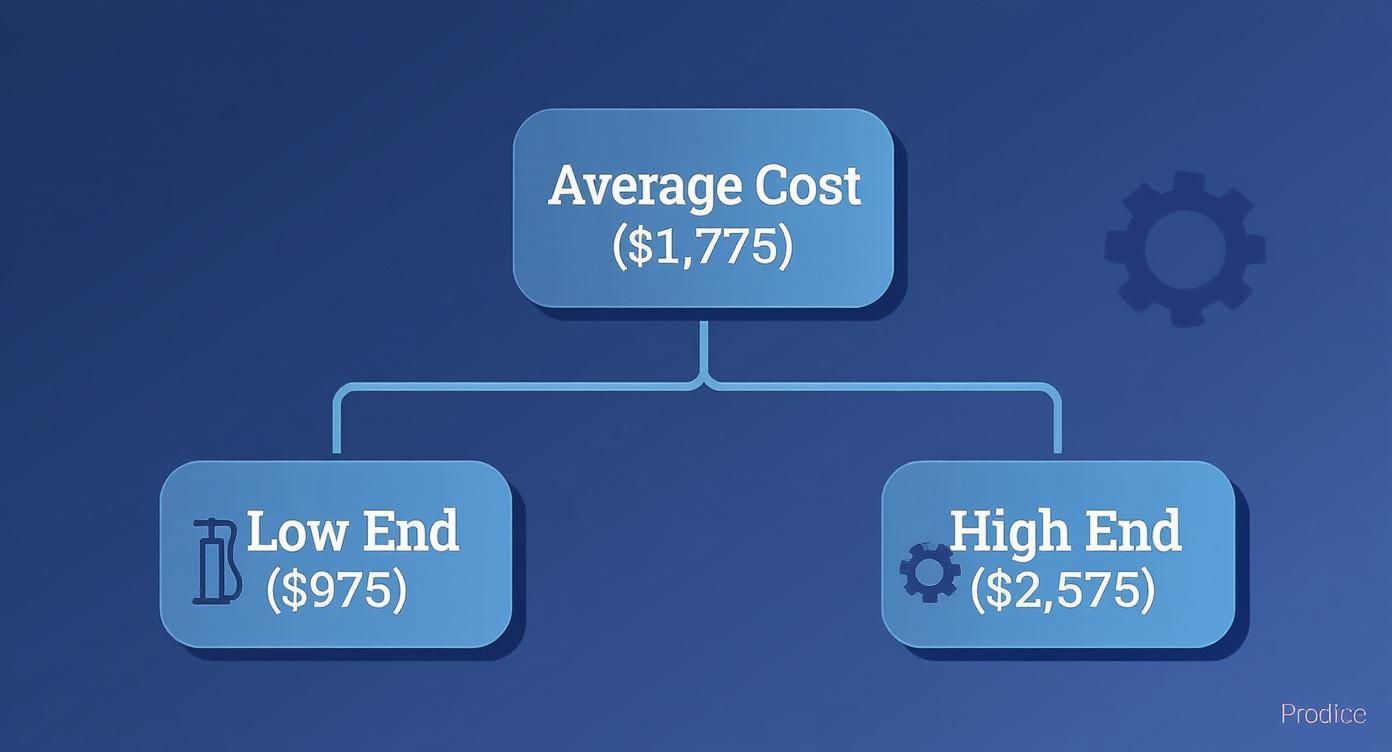 Infographic about well water pump replacement cost