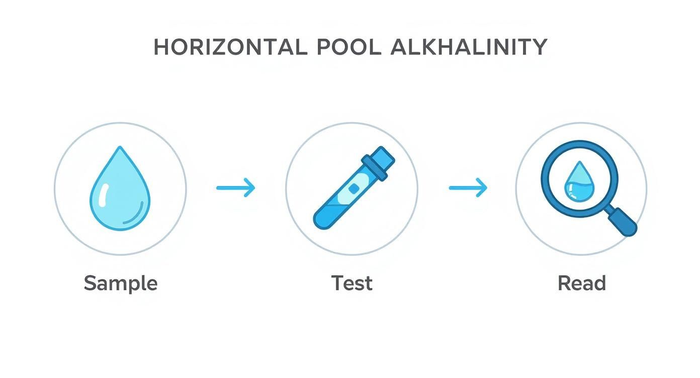 Infographic about baking soda in pool water