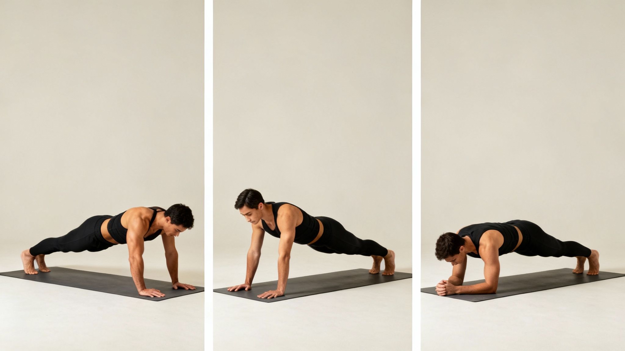 Plank Variations (Standard, Side, Reverse)