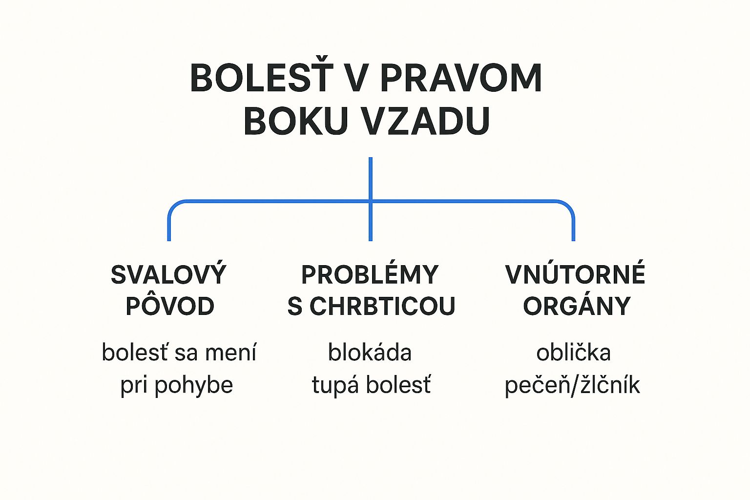 Infographic about bolesť v pravom boku vzadu