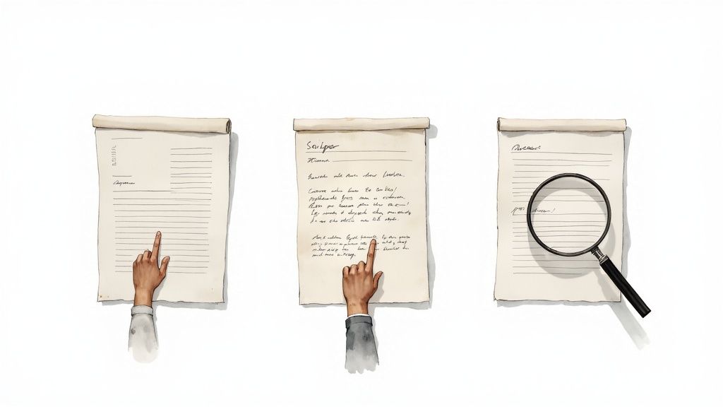 A visual representation of a chatbot's knowledge base being built from various documents and web pages.