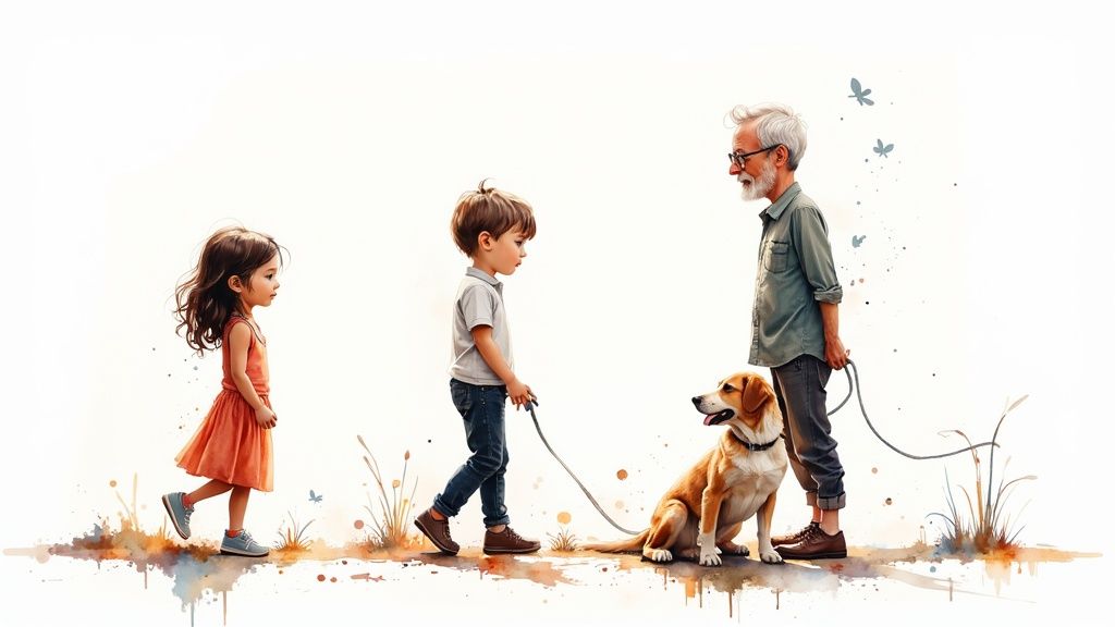 A child looking at a personalized Christmas storybook with their character on the page