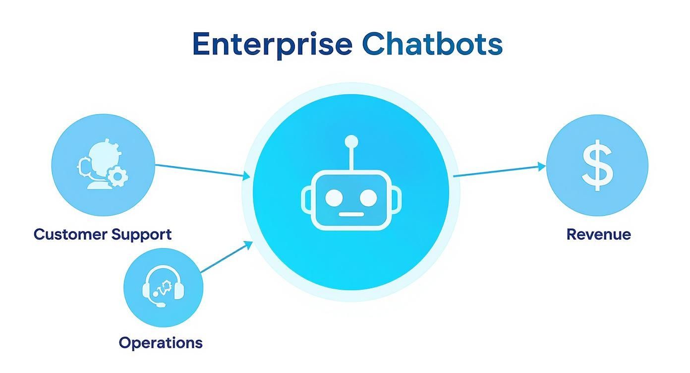 Infographic about chatbots for enterprise