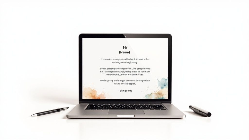 A sales representative using an AI interface to personalize outreach emails and LinkedIn messages to a list of prospects.