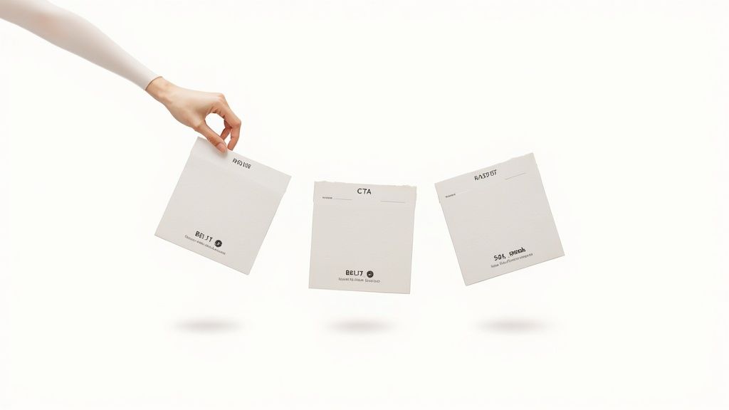 A close-up shot of a lead capture form with clearly labeled fields for name and email, a compelling call-to-action button, and subtle trust signals like a privacy policy link.