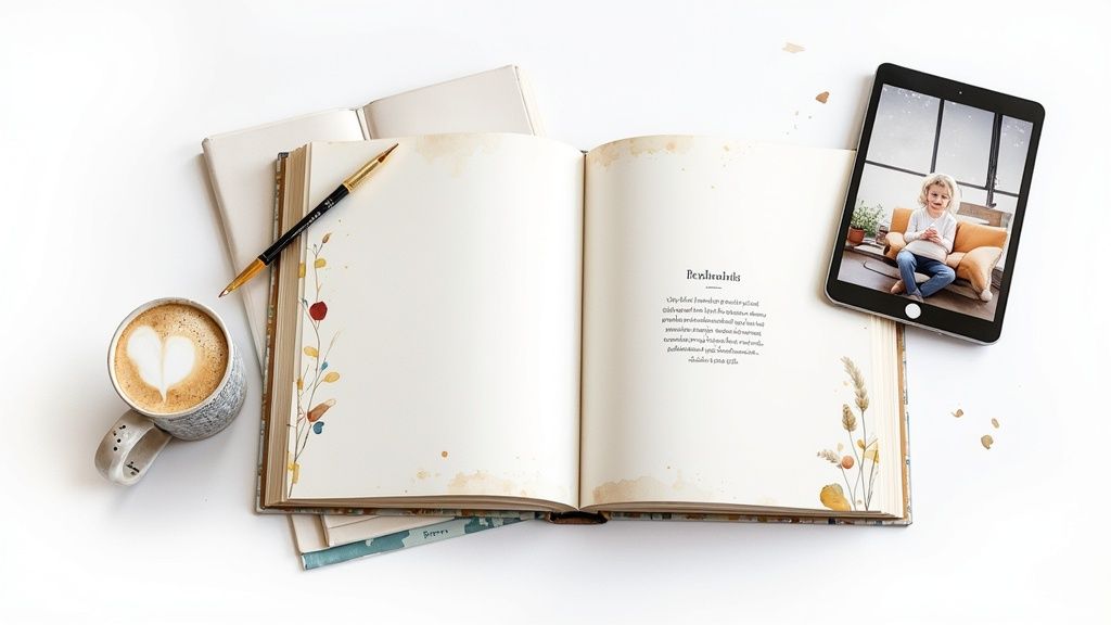 A child happily holding a physical hardback copy of their personalized story book.