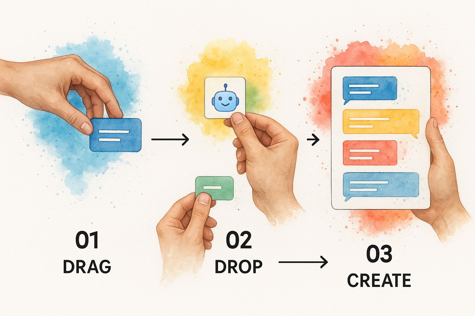 Infographic about no code chatbot builder