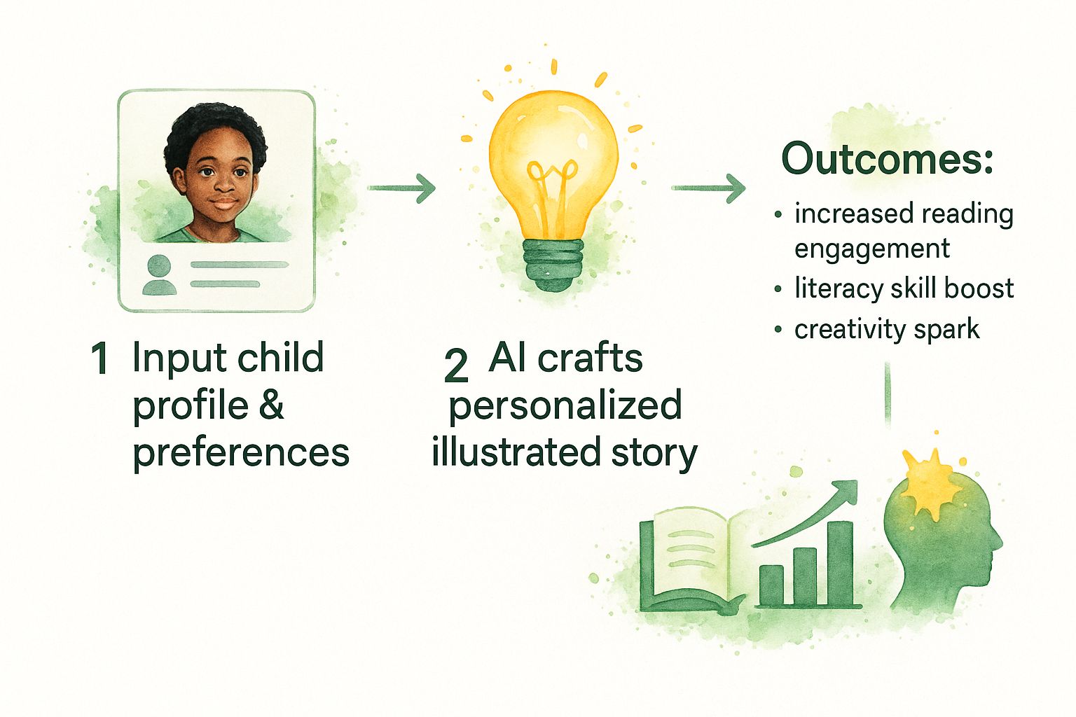 Infographic about story generator for kids