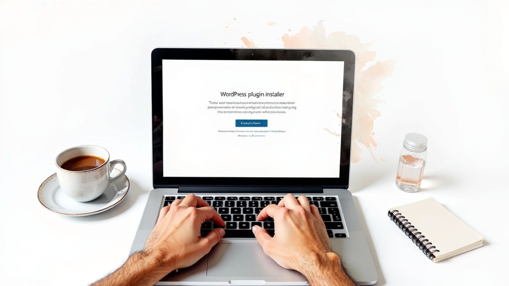 A screenshot of the WordPress plugin repository, showcasing the search bar and plugin cards.