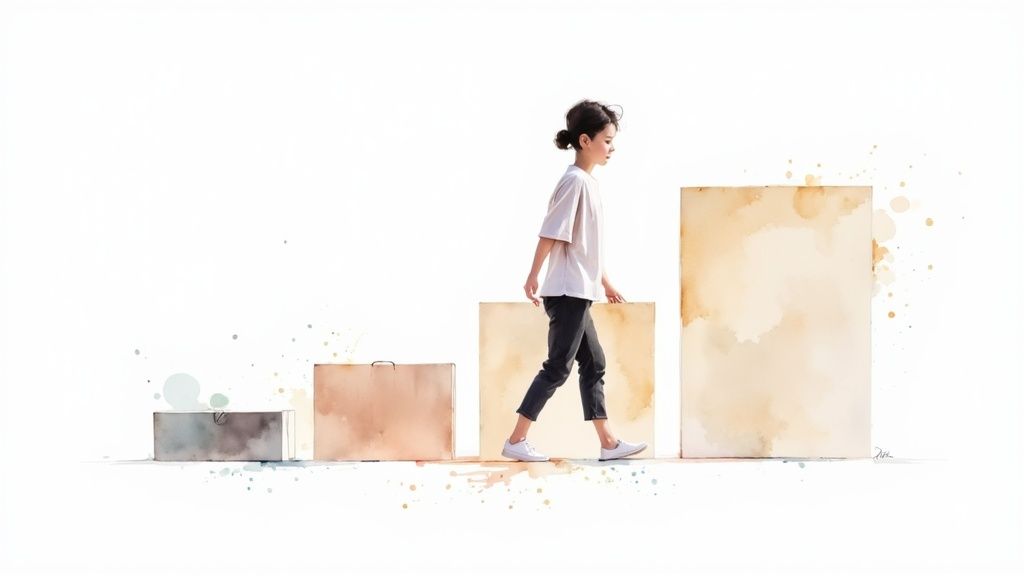 A stylized graphic of a shopping cart with a progress bar above it, indicating a smooth checkout process.