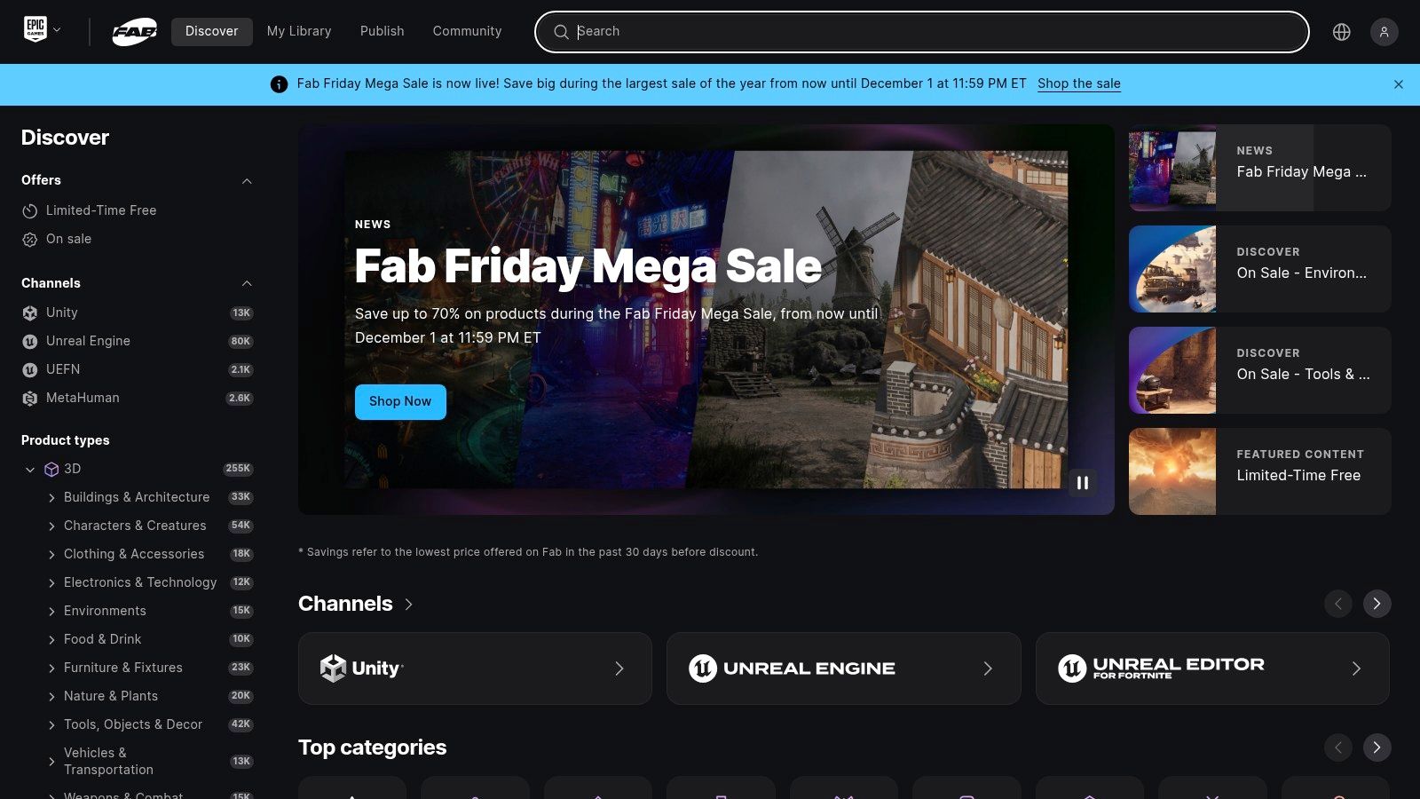 Epic’s Fab (Unreal Marketplace successor)