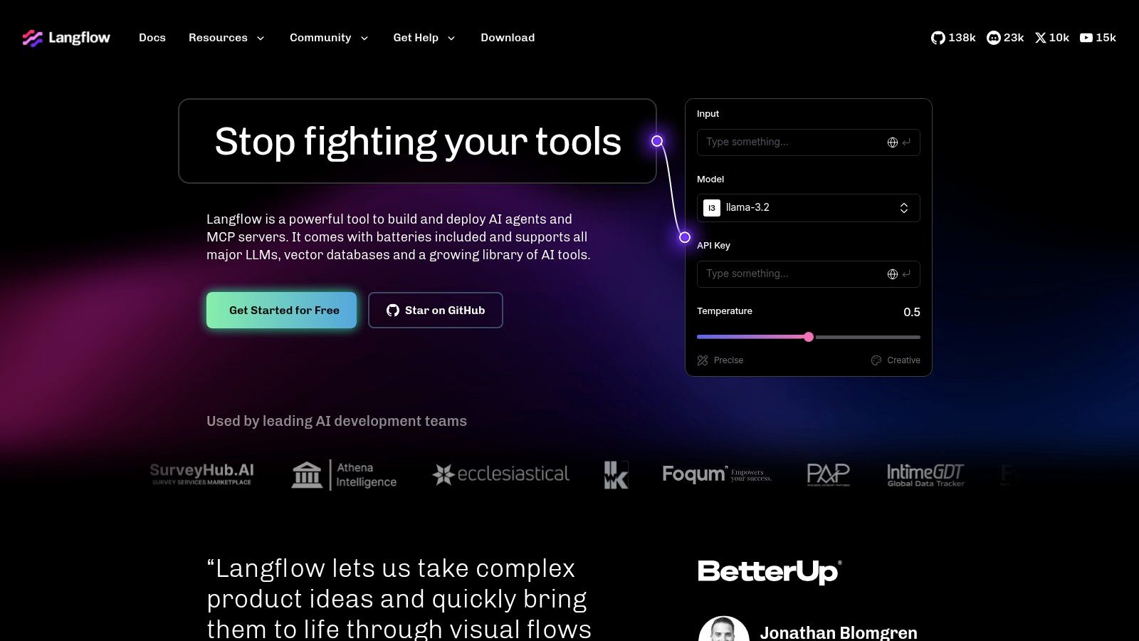 Langflow (Cloud by DataStax + Desktop/OSS)