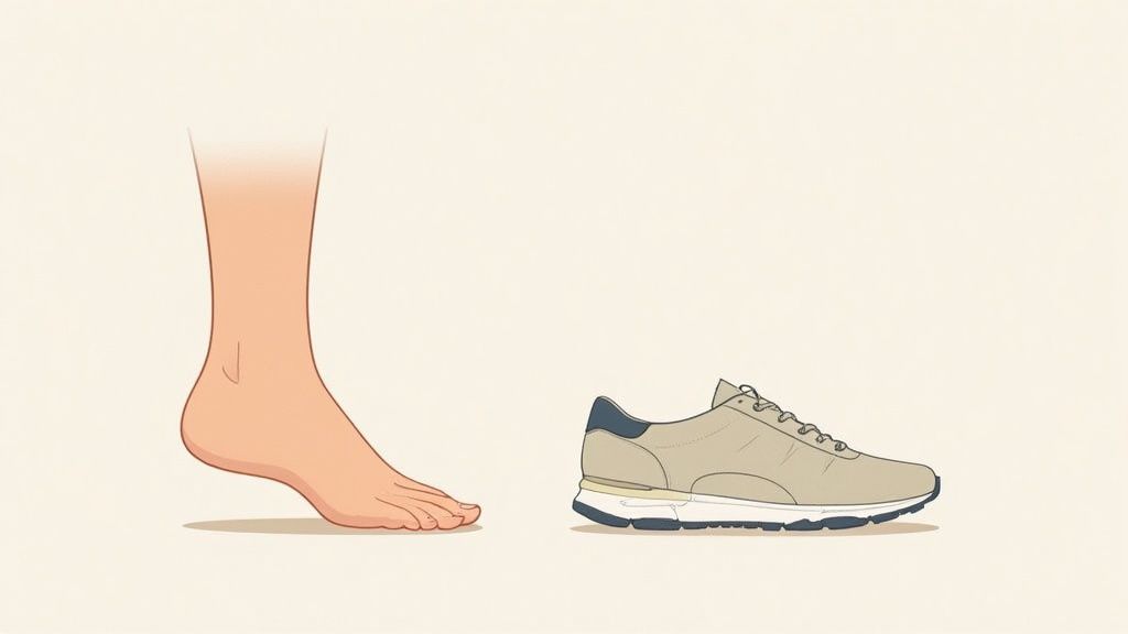 A diverse group of people's feet, representing the wide range of individuals affected by plantar fasciitis.