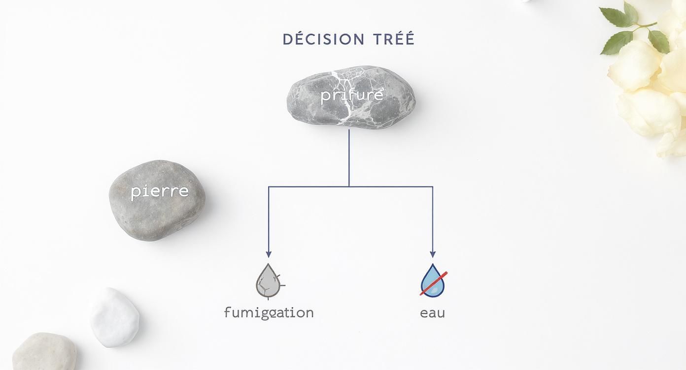 Infographic about tableau de purification des pierres